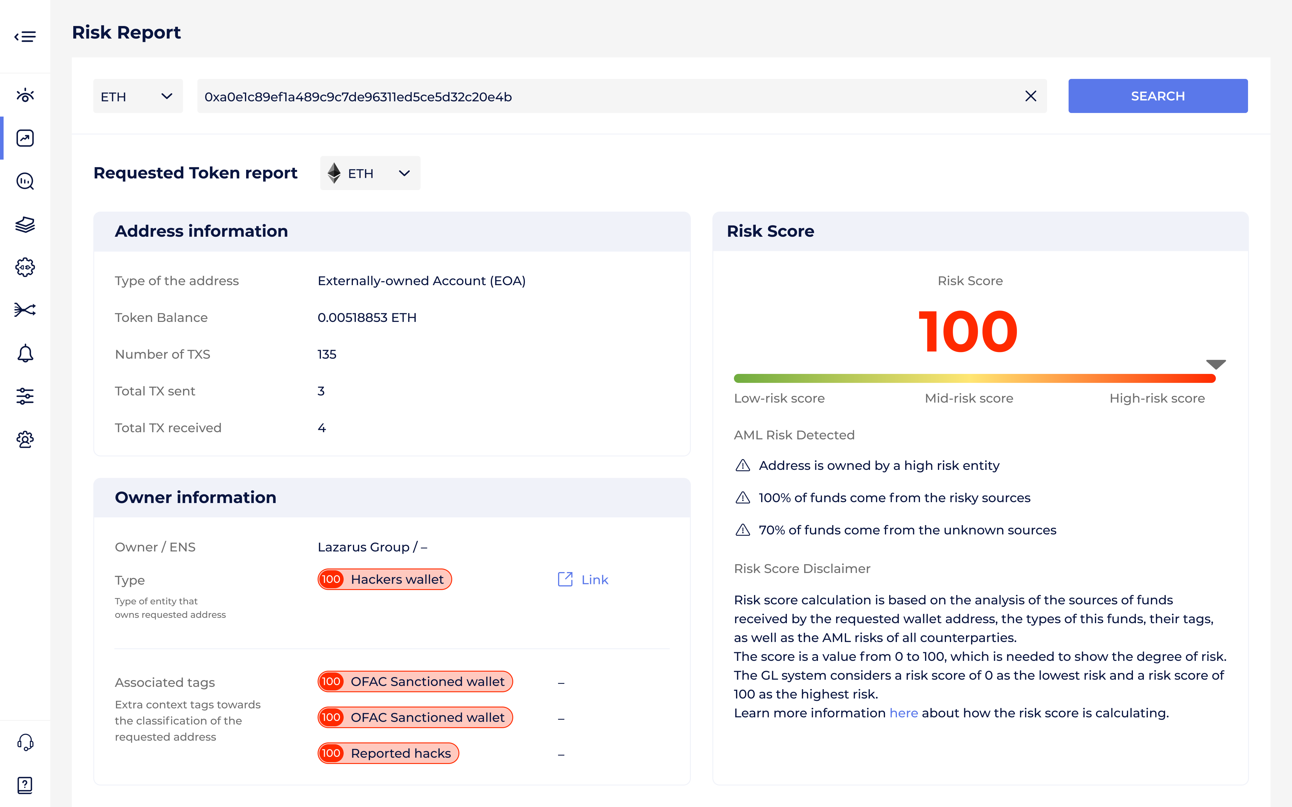 screenshot of Global Ledger